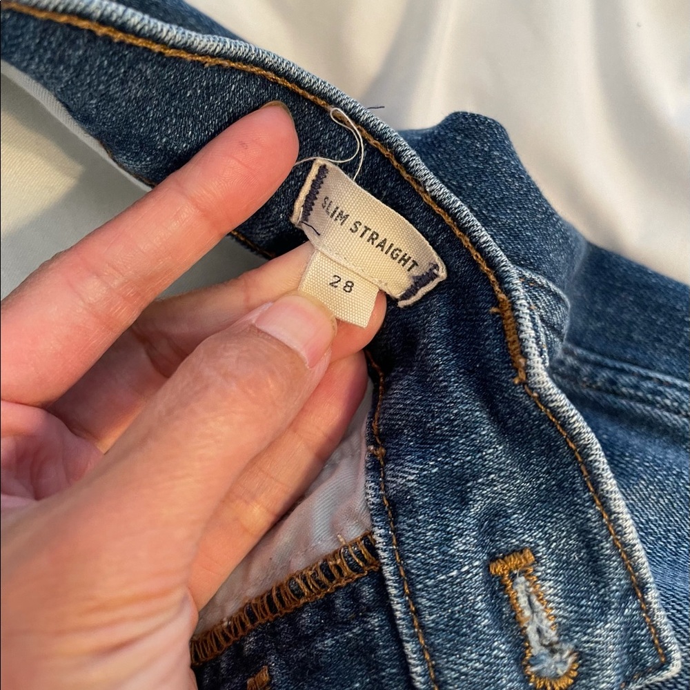 Slim straight madewell jeans.  Great condition